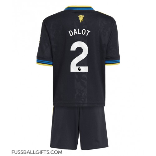 Manchester United Diogo Dalot #2 Fußballbekleidung 3rd trikot Kinder 2025-26 Kurzarm (+ kurze hosen)